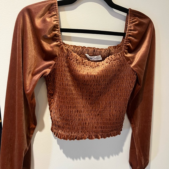 Elodie velour peasant top xs - Picture 2 of 10